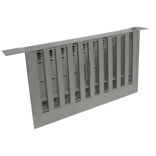 Foundation Vent, 19.81 in W, 9.12 in H, 51 sq-in Net Free Ventilating Area, Gray