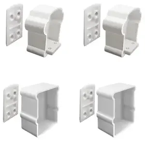Xpanse 73012494 Premier Rail Bracket, Vinyl, White, For: Premier Series Railings