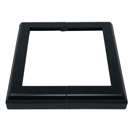 Post Base Cover, 7-1/2 in L, 7-1/2 in W, Aluminum, Black