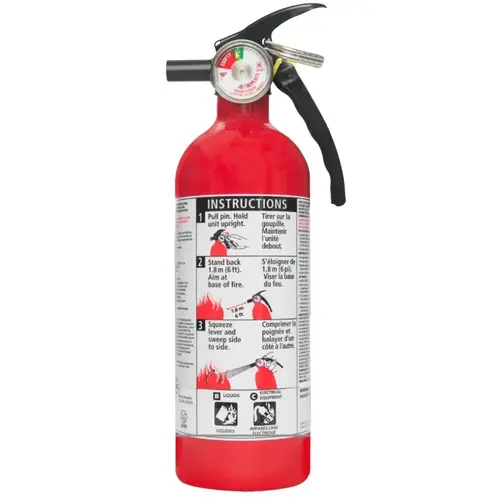 Home Fire Extinguisher, 2.5 lb Capacity, 1-A:10-B:C, A, B, C Class - pack of 6 Home Fire Extinguisher, 2.5 lb Capacity, 1-A:10-B:C, A, B, C Class - pack of 6