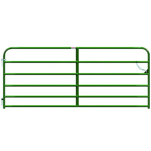 Utility Gate, 10 ft W Gate, 50 in H Gate, 20 ga Frame Tube/Channel, Green