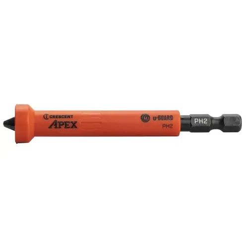 u-GUARD Covered Impact Power Bit with Ring Magnet, #2 Drive, Phillips Drive, 1/4 in Shank Black Oxide - pack of 2 u-GUARD Covered Impact Power Bit with Ring Magnet, #2 Drive, Phillips Drive, 1/4 in Shank Black Oxide - pack of 2