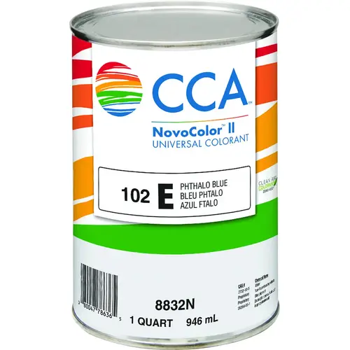 NovoColor II Series 076.00.005 Universal Colorant, Phthalo Blue, Liquid, 1 qt NovoColor II Series 076.00.005 Universal Colorant, Phthalo Blue, Liquid, 1 qt