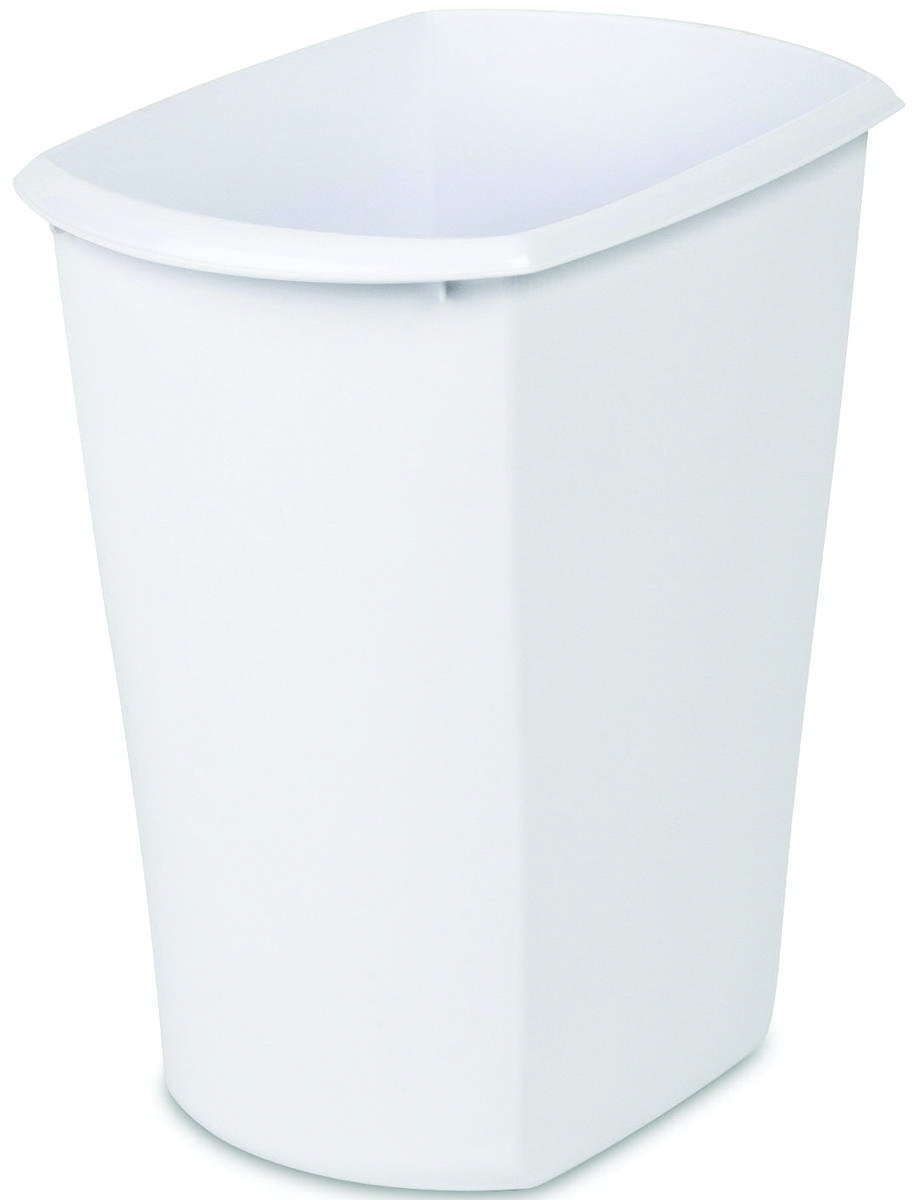 Sterilite 10518006 Sterilite Rectangular Waste Basket, 3 gal, White