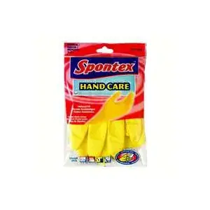 Spontex 69983 Extra-Flexible Protector Gloves, L, Latex, Yellow Pair