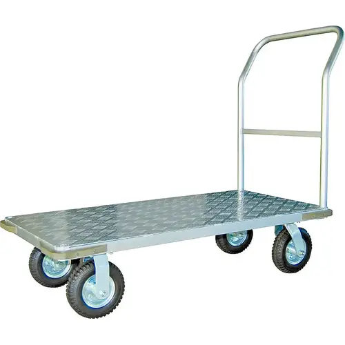Platform Cart, 4-Wheel, Swivel Wheel Silver Platform Cart, 4-Wheel, Swivel Wheel Silver