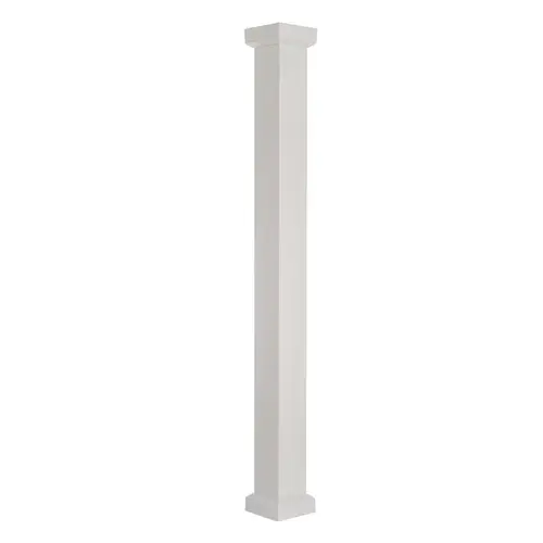 AFCO Column, 8 ft H, Square, Aluminum, White