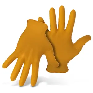 GRIPPAZ G21081-XL50OR G21081-XL-50 Disposable Gloves, XL, Nitrile, Orange - pack of 50