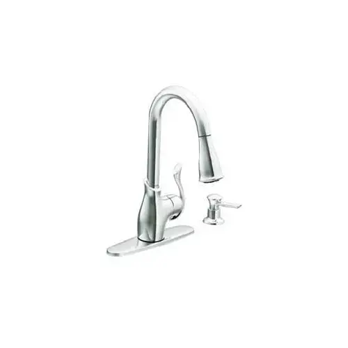 Boutique Series Pull-Down Kitchen Faucet, 1.5 gpm, 1-Faucet Handle, 1, 3-Faucet Hole, Metal