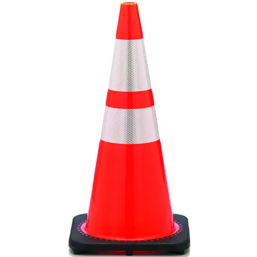 Revolution RS Traffic Safety Cone, 28 in H Cone, PVC Cone, Fluorescent Orange Cone Revolution RS Traffic Safety Cone, 28 in H Cone, PVC Cone, Fluorescent Orange Cone