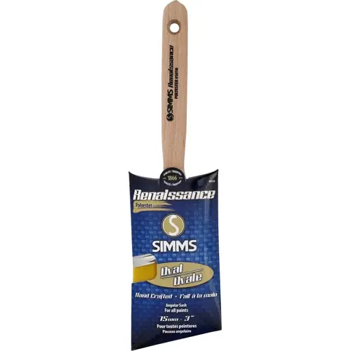 Oval Sash Brush, 3 in W, 3 in L Bristle, Synthetic Hybrid Blend Bristle Oval Sash Brush, 3 in W, 3 in L Bristle, Synthetic Hybrid Blend Bristle