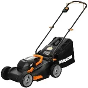Worx WG743 Lawn Mower Tool, 4 Ah, 20 V Battery, Lithium-Ion Battery, 16 in W Cutting, 20 min Battery Run