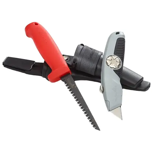 Hultafors Series Combination Knife Set, Includes: Double Holster, Jab Saw and Utility Knife, 2-Piece