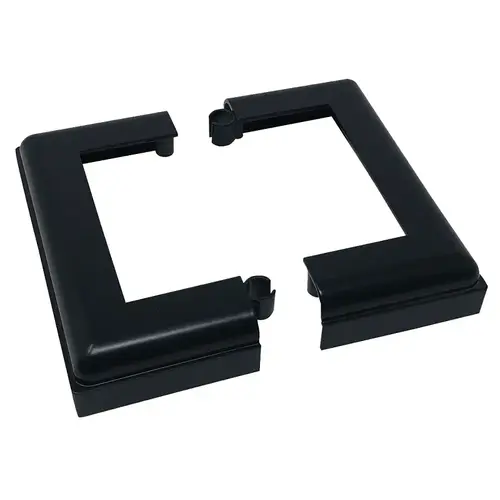 Post Base Cover, 5-1/2 in L, 5-1/2 in W, Aluminum, Black, For: 4 in x 4 in Nominal Posts