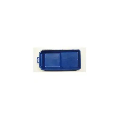 Mini Roller Tray, 6 in L, 0.25 L Capacity, Plastic, Blue