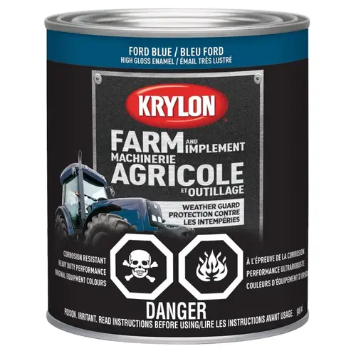 KRYLON 420270000-XCP2 2027 Farm and Implement Paint, Ford Blue, 32 oz ...