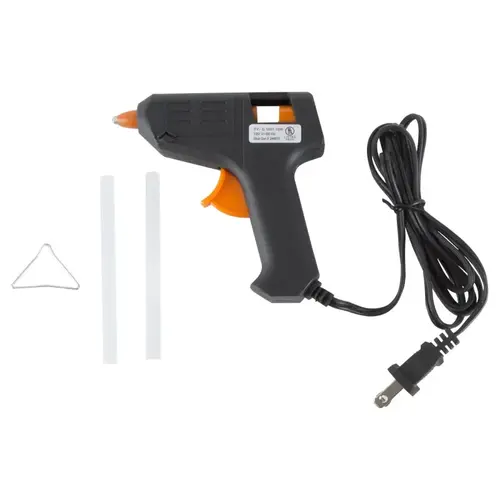 Glue Gun, 9/32 in Dia Glue Stick, Black/Orange Glue Gun, 9/32 in Dia Glue Stick, Black/Orange