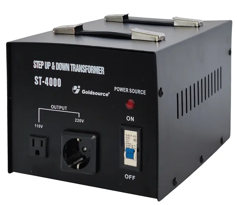 Goldsource ST Series Step Up and Step Down Transformer 11-1/2 in L x 8-1/4 in W x 7 in H 4000 W Black ST-4000 Goldsource ST Series Step Up and Step Down Transformer 11-1/2 in L x 8-1/4 in W x 7 in H 4000 W Black ST-4000