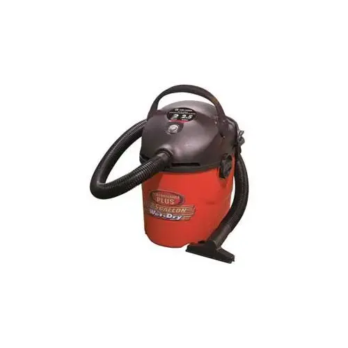 Wet and Dry Vacuum, 2.5 gal Vacuum, 2 hp, 110 V