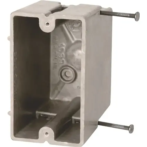 Electrical Box, 1 -Gang, 2 -Outlet, 4 -Knockout, Fiberglass Reinforced Polyester BMC Beige/Tan