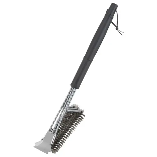 Preminum Grill Brush, 6 in L Brush, 3 in W Brush, Stainless Steel Bristle, Stainless Steel Bristle - pack of 6