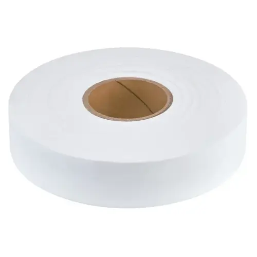 Flagging Tape, 600 ft L, 1 in W, White, Plastic Flagging Tape, 600 ft L, 1 in W, White, Plastic