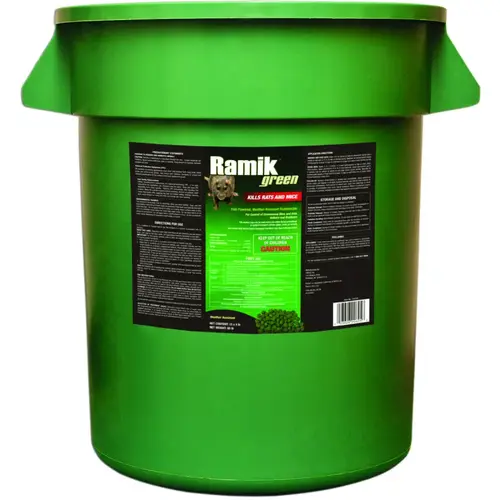 Ramik Mouse Killer, Nugget, 4 lb Bucket Green Ramik Mouse Killer, Nugget, 4 lb Bucket Green