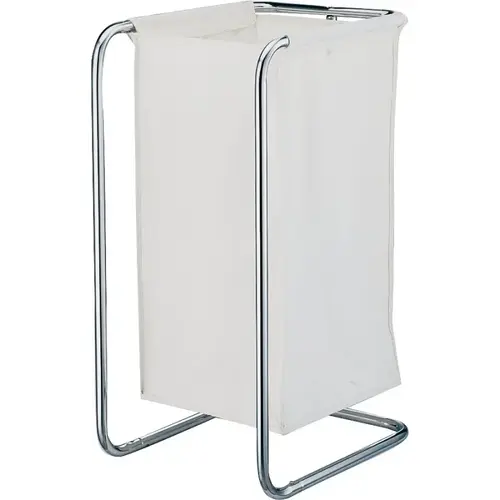 Laundry Sorter with Bag, 22 lb Capacity, Canvas Bag, Beige, 14-1/2 in W, 28-1/2 in H