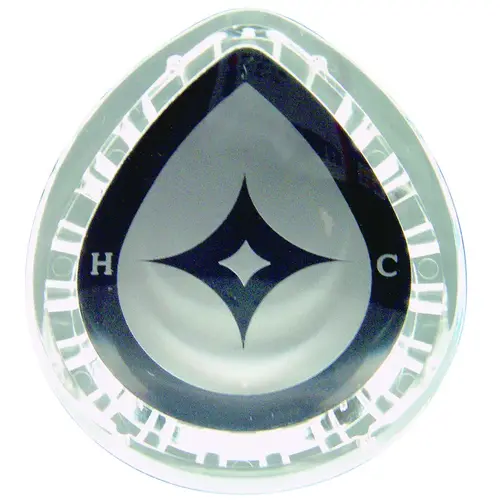 Faucet Index Button, 1-5/8 in ID, 2.07 in OD, Acrylic Clear Faucet Index Button, 1-5/8 in ID, 2.07 in OD, Acrylic Clear