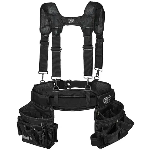 Electrician's Suspension Rig, 52 in Waist, Poly Fabric, 14-Pocket