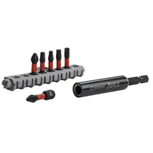 Vortex Bit and Finder Sleeve Set, 7-Piece, Steel, Black Oxide Vortex Bit and Finder Sleeve Set, 7-Piece, Steel, Black Oxide