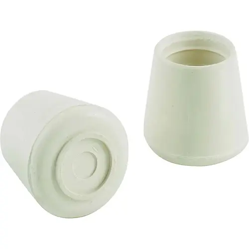 Furniture Leg Tip, Round, Rubber, White, 1-1/8 in Dia, 1.6 in H - pack of 48 Furniture Leg Tip, Round, Rubber, White, 1-1/8 in Dia, 1.6 in H - pack of 48
