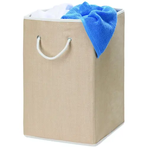 Laundry Hamper with Handle, Polyester Bag, 13-3/4 in W, 22 in H, 14 in D Laundry Hamper with Handle, Polyester Bag, 13-3/4 in W, 22 in H, 14 in D