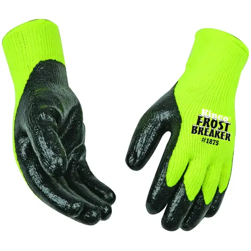 High-Visibility High-Dexterity Protective Gloves, Men's, L, Keystone Thumb, Knit Wrist Cuff Pair Black/Green High-Visibility High-Dexterity Protective Gloves, Men's, L, Keystone Thumb, Knit Wrist Cuff Pair Black/Green