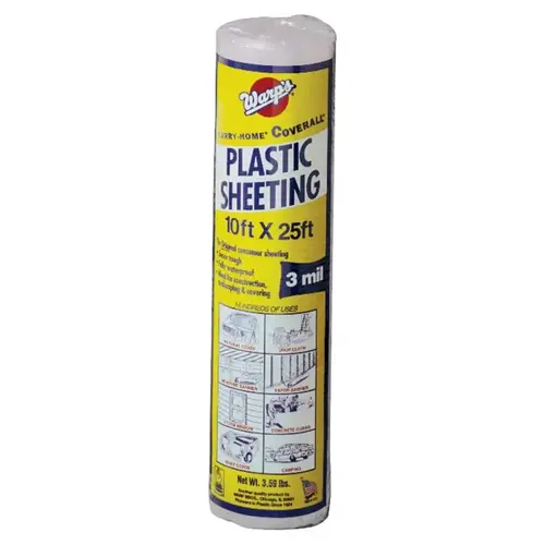 SP-3CH10-C CLEAR COVERALL 10 X 25 FT - pack of 12 SP-3CH10-C CLEAR COVERALL 10 X 25 FT - pack of 12