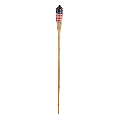 Stars and Stripes Bamboo Torch, 3.54 in H, Bamboo, Fiberglass, and Metal, Red, White, Blue - pack of 24 Stars and Stripes Bamboo Torch, 3.54 in H, Bamboo, Fiberglass, and Metal, Red, White, Blue - pack of 24