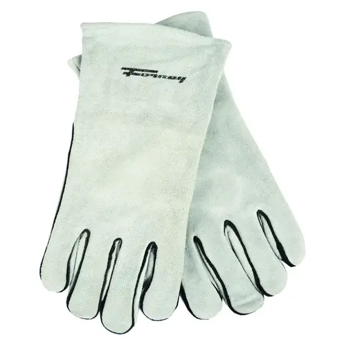 Welding Gloves, Men's, XL, Gauntlet Cuff, Leather Palm, Gray, Wing Thumb, Leather Back Pair Welding Gloves, Men's, XL, Gauntlet Cuff, Leather Palm, Gray, Wing Thumb, Leather Back Pair