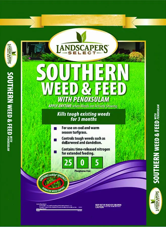 Landscapers Select Weed and Feed Fertilizer 34 lb Bag Granular 25-0-5 N-P-K Ratio 902731 Landscapers Select Weed and Feed Fertilizer 34 lb Bag Granular 25-0-5 N-P-K Ratio 902731