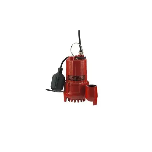 Sump Pump, 1-Phase, 4.4 A, 115 V, 1/3 hp, 1-1/2 in FNPT Outlet, 25 ft Max Head, 3350 gph Sump Pump, 1-Phase, 4.4 A, 115 V, 1/3 hp, 1-1/2 in FNPT Outlet, 25 ft Max Head, 3350 gph