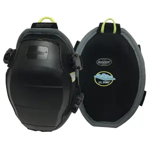 Bucket Boss GX1 KneeKeeper HV Series Knee Pad, Gel Foam Pad, Tri-Buckle Closure Pair Black