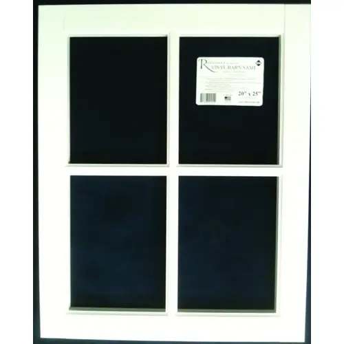 Renaissance Barn Sash Window, 20 in OAW, 25 in OAH, Vinyl Frame - pack of 3