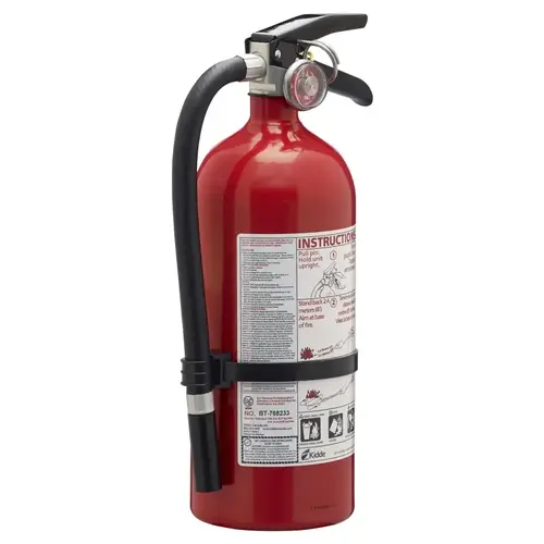 Fire Extinguisher, 4 lb Capacity, Monoammonium Phosphate, 2-A:10-B:C, Class A, Class B, Class C Class Red Fire Extinguisher, 4 lb Capacity, Monoammonium Phosphate, 2-A:10-B:C, Class A, Class B, Class C Class Red