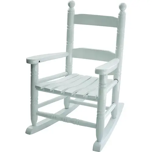 KN-10-W Child Rocking Chair, 14-3/4 in OAW, 18-3/4 in OAD, 22-1/2 in OAH, Hardwood, White KN-10-W Child Rocking Chair, 14-3/4 in OAW, 18-3/4 in OAD, 22-1/2 in OAH, Hardwood, White