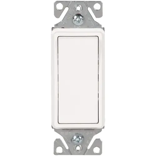 7500 Rocker Switch, 15 A, 120/277 V, 3-Way, Lead Wire Terminal, White 7500 Rocker Switch, 15 A, 120/277 V, 3-Way, Lead Wire Terminal, White