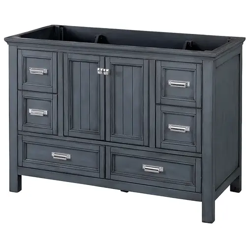 Brantley Series Vanity, Wood, Harbor Blue, 2-Cabinet Door, 6-Drawer