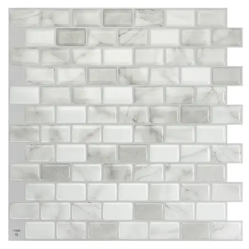 Mosaik Series Wall Tile, 9.74 in L Tile, 9.8 in W Tile, Ravenna Roma Pattern, Vinyl - pack of 24 Mosaik Series Wall Tile, 9.74 in L Tile, 9.8 in W Tile, Ravenna Roma Pattern, Vinyl - pack of 24