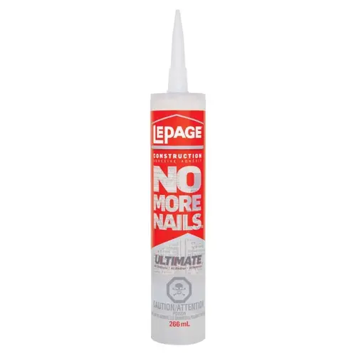 1654398 No More Nails Ultimate Clear Adhesive, Clear, 266 mL 1654398 No More Nails Ultimate Clear Adhesive, Clear, 266 mL