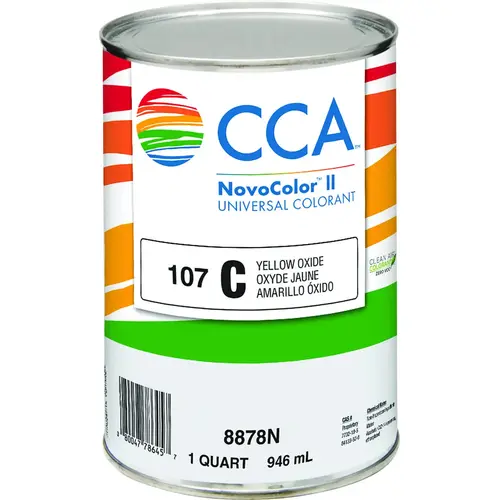 NovoColor II Series 076.00.005 Universal Colorant, Yellow Oxide, Liquid, 1 qt NovoColor II Series 076.00.005 Universal Colorant, Yellow Oxide, Liquid, 1 qt