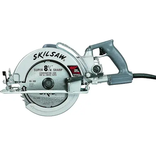 Circular Saw, 15 A, 8-1/4 in Dia Blade, 0.813 in Arbor, 0 to 60 deg Bevel Circular Saw, 15 A, 8-1/4 in Dia Blade, 0.813 in Arbor, 0 to 60 deg Bevel