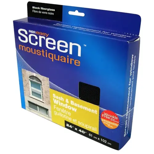 SG2440B Screen Wire, 40 in L, 24 in W, Fiberglass, Black SG2440B Screen Wire, 40 in L, 24 in W, Fiberglass, Black